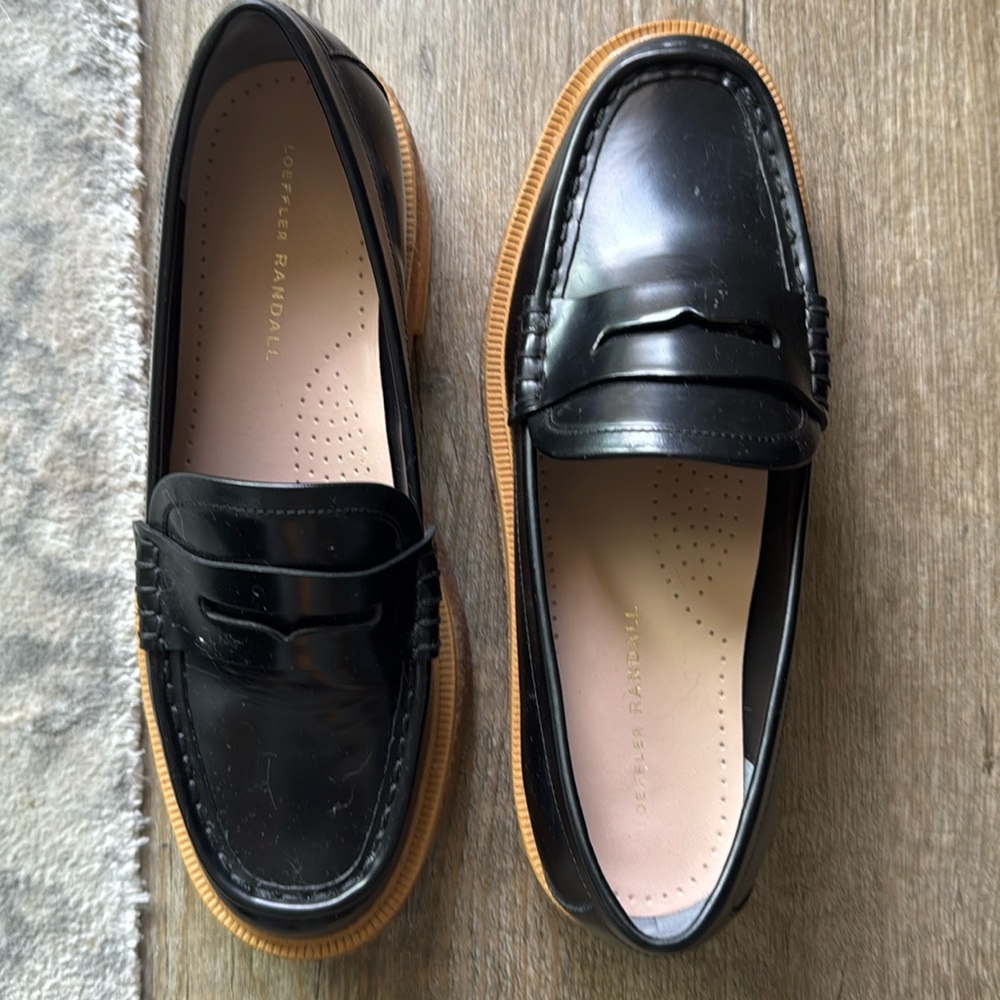 Loeffler Randall Black Loafers- hold